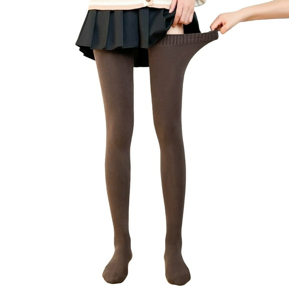 PMVFHDE Women's Socks for Autumn Winter, Extended Over-Knee Thigh Socks Solid Color Japanese Style Student High Tube Socks with Grip Coffee