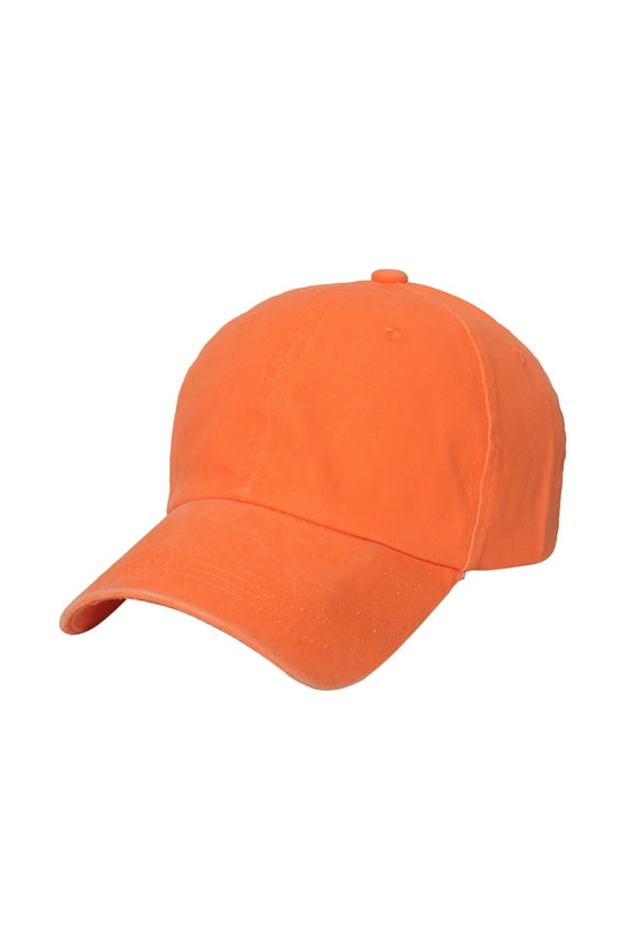 Women's Solid Color Fluorescent Baseball Cap Summer Casual Sun Hat Bright Adjustable Cap Orange
