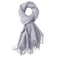 thumbnail image 1 of PMVFHDE Women's Solid Color Soft Scarf Winter Warm Thick Wrap, Comfortable Scarf for Women, Classic Fringe Scarf for Cold Weather Grey, 1 of 4
