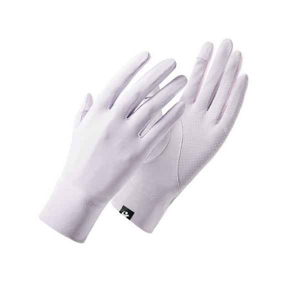 PMVFHDE Women's Summer Grippy Sun Shield Gloves, Thin Breathable Gloves for Outdoor Travel Cycling Purple，One Size