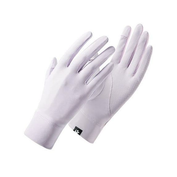 PMVFHDE Women's Summer Grippy Sun Shield Gloves, Thin Breathable Gloves for Outdoor Travel Cycling Purple,One Size