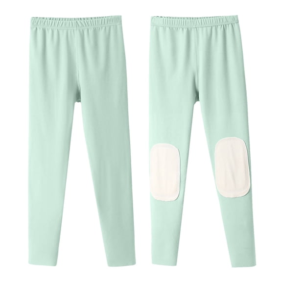 PMVFHDE Women's Thermal Leggings Double-Sided Warm Lined Thick Knee Warmth Base Layer Tight Fit Autumn Winter Pants Green,M