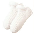 thumbnail image 1 of PMVFHDE Women's Winter Non-traction Floor Socks for Indoor Use, Cozy Lined Thick Home Socks, Grip Sole Sleep Socks for Home, Postpartum and Comfort Wear White,One Size, 1 of 3