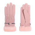 thumbnail image 1 of PMVFHDE Women's Winter Soft Thick Warm Ski Riding Gloves, Fashion Solid Color Sport Gloves for Cold Weather Pink,One Size, 1 of 5