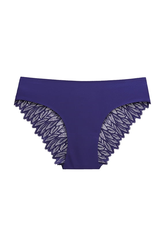 Womens Bikini Lace Low Waist Seamless Underwear Comfortable Triangle Briefs Panties For Women H，M