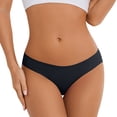 thumbnail image 1 of PMVFHDE Womens Casual Solid Color Cotton Gusset Low Waist Half Coverage Sports Triangle Briefs Womens Underwear Black，S, 1 of 4