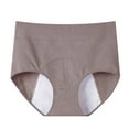 thumbnail image 1 of PMVFHDE Womens Comfortable Cotton Menstrual Underwear 4 Layer Leak-Proof Period Sanitary Briefs Panties For Women Coffee，XL, 1 of 4
