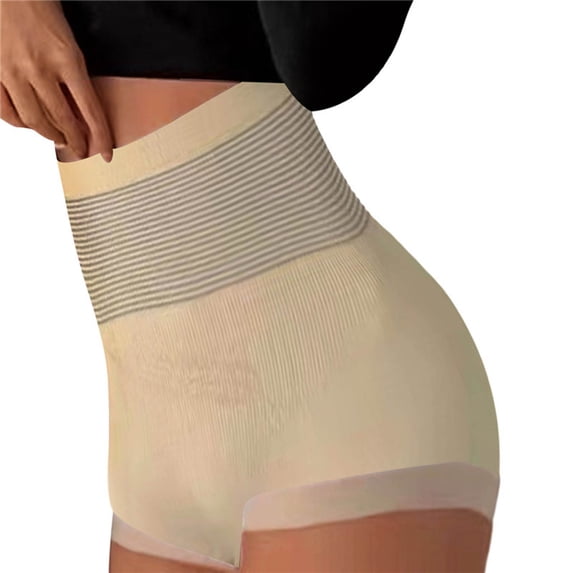 PMVFHDE Womens High Waist Shaping Underwear Breathable Body Support Seamless Workout Briefs Womens Underwear Beige,One Size