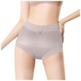 thumbnail image 1 of PMVFHDE Womens Satin Ice Silk Seamless High Waisted Plus Size Triangle Underwear Comfortable Briefs Plus Size Underwear For Women Grey，L, 1 of 4