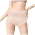 thumbnail image 1 of PMVFHDE Womens Satin Ice Silk Seamless High Waisted Plus Size Triangle Underwear Comfortable Briefs Plus Size Underwear For Women Khaki，M, 1 of 4