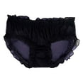 thumbnail image 1 of PMVFHDE Womens Sheer Mesh Breathable Floral Plus Size Fashion Solid Color Triangle Underwear Plus Size Underwear For Women Black，XL, 1 of 3