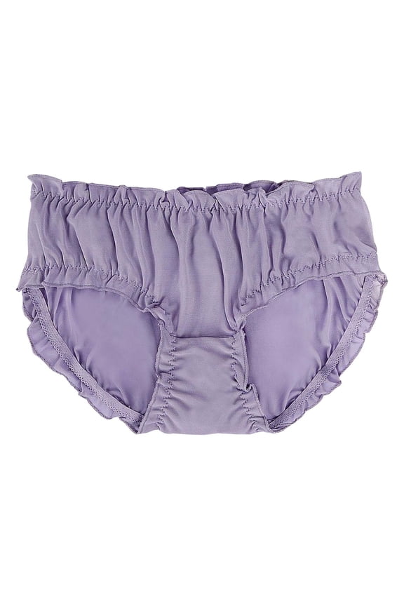 Womens Sheer Mesh Breathable Floral Plus Size Fashion Solid Color Triangle Underwear Plus Size Underwear For Women Purple，L