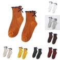 thumbnail image 1 of PMVFHDE Womens Socks Short Fashion Japanese Bowknot Lace Ankle Socks, 1 of 4