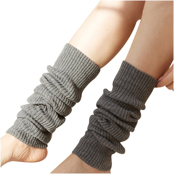 PMVFHDE Womens Socks Winter Warm Leg Warmers Solid Footless Slouch Socks
