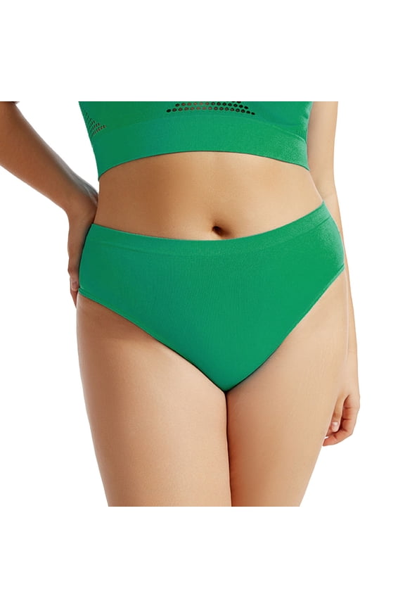 Womens Thong Seamless Plus Size Workout Sports Low Rise Cotton Gusset T-Back Underwear Womens Underwear Green,M