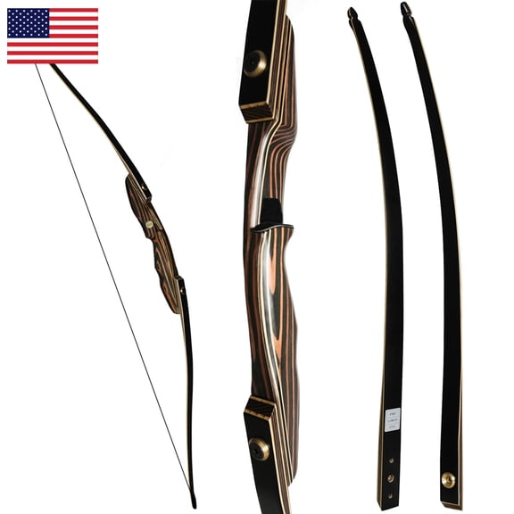 PMZ 65'' Recurve Bow Handmade Takedown Hunting Bows 50 lbs