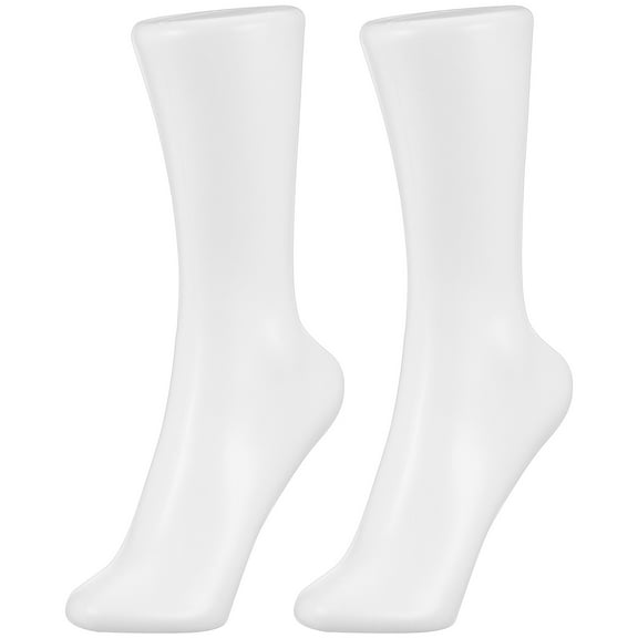 PTOOTP White Plastic Foot Mannequin for Sock Display, Smooth Finish, Ideal for Retail Stores and Home Decoration