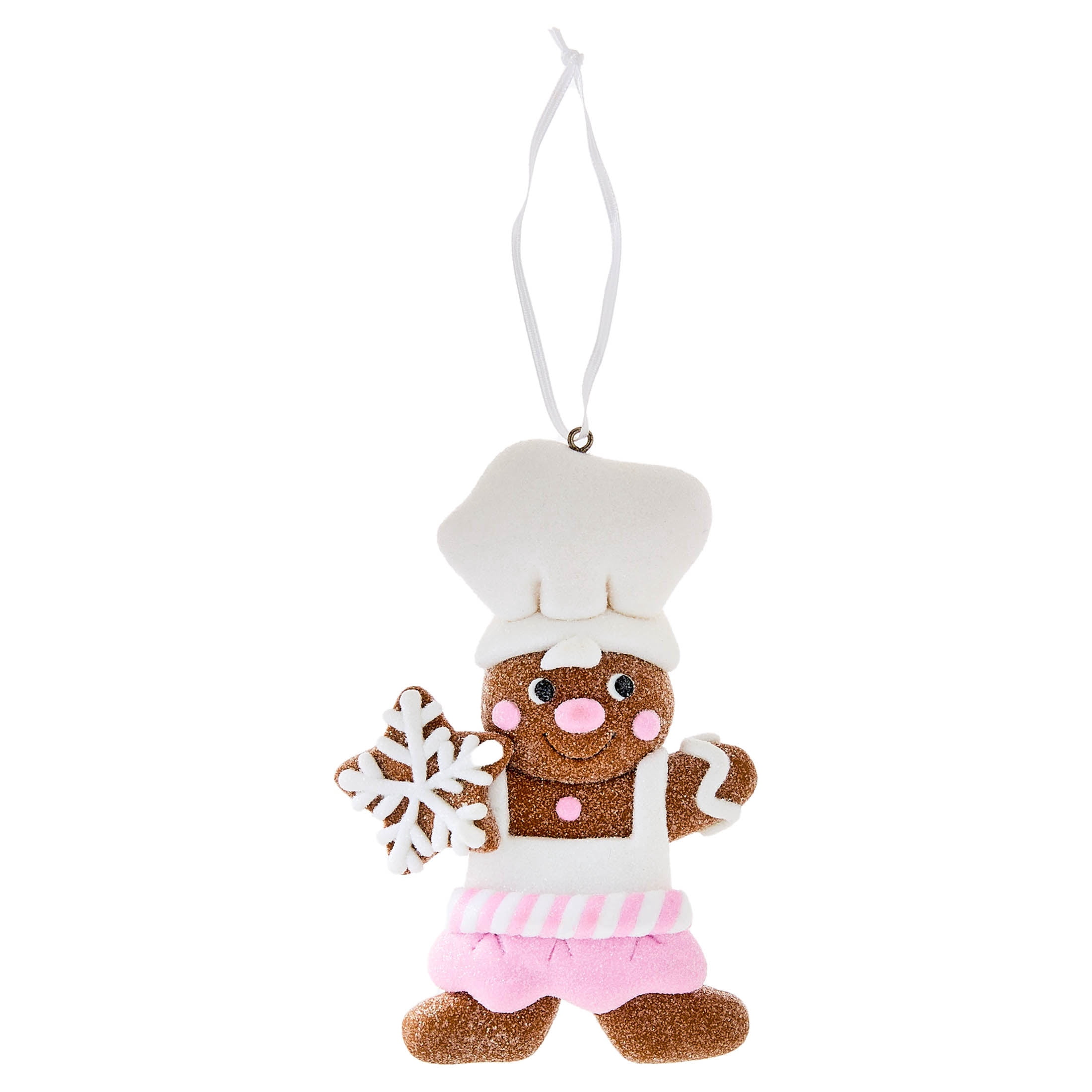 Multicolor Clay Dough Snowflake Gingerbread Chef Christmas Ornament, 4.5", by Holiday Time