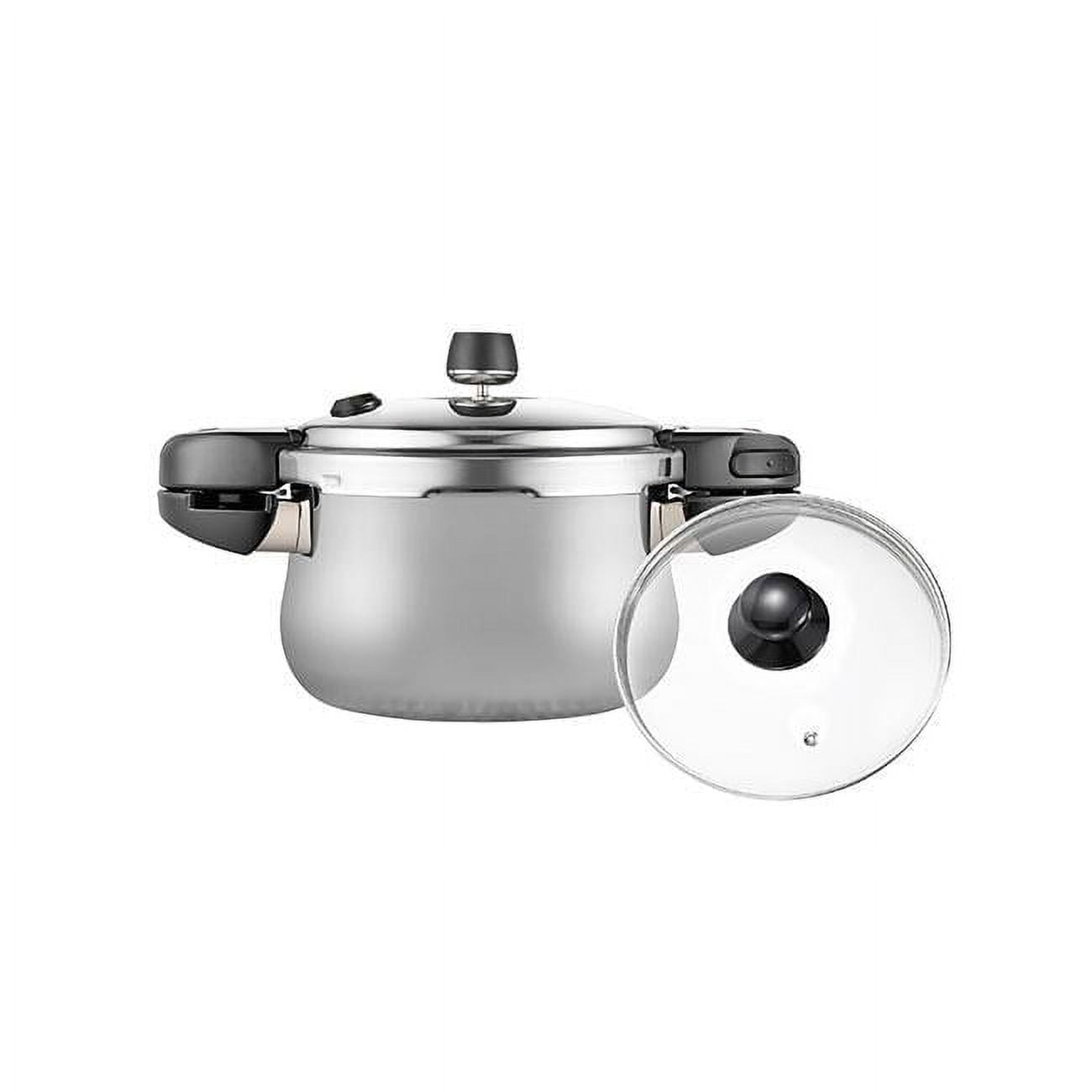 Stainless Steel 6 Liter Metallic Pressure Cooker with Touch Control