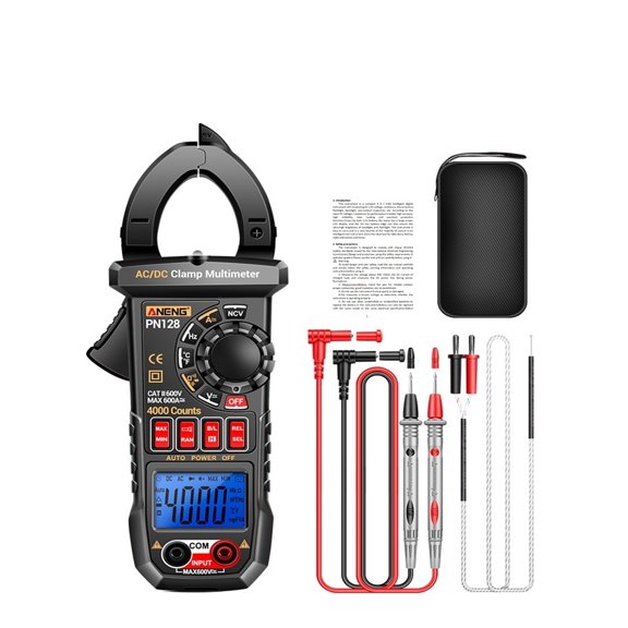 PN128 4000Counts 600A True RMS AC DC Digital Clamp Meter NCV Detection
