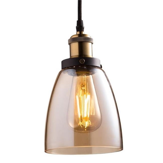 PN6AG-BZST19LED 5.7 in. Amber & Bronze Dimmable LED Vintage Bulb & Pendant