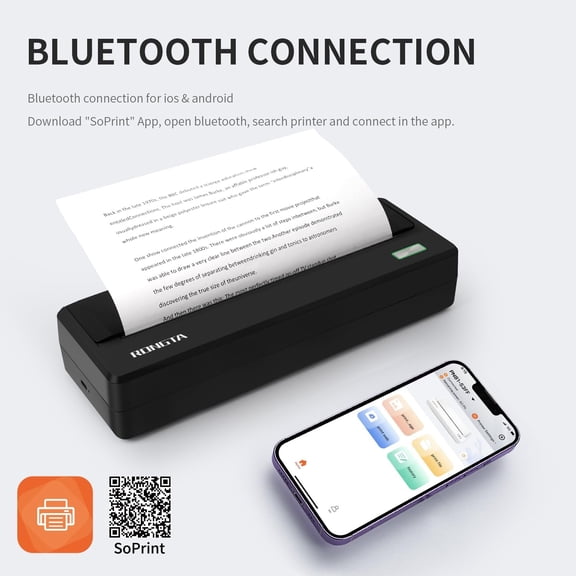 PN81 Portable Thermal Printer - Gray