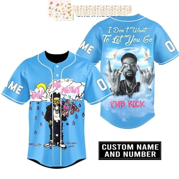 PNB Rock I Don t Want To Ket You Go Personalized Baseball Jersey