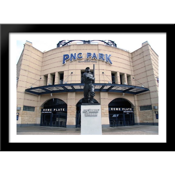 PNC Park 40x28 Large Black Wood Framed Print Art - Home of the Pittsburgh Pirates