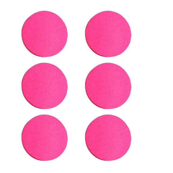 PNCF 6-Pack Round Circle Sticky Notes, Fluorescent Neon Self-Stick Memo Pads for Document Indexing, Removable Adhesive Page Markers for Classroom Notebooks, Circle