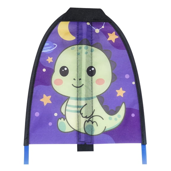 PNCF 8.3x10 Inch Dinosaur Theme Pocket Kite, No Assembly Frameless Flying Toy for Open Field Lawn Games, Durable Easy Fly Beach Launcher