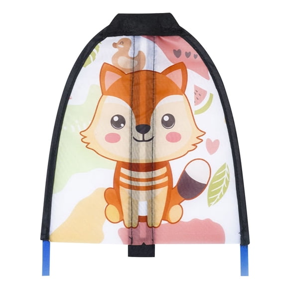 PNCF 8.3x10" Weatherproof Handheld Micro Kite, Single Line Soft Pocket Flyer for Park Family Picnic, Creative Animal Print Backyard Activity Toy, Fox