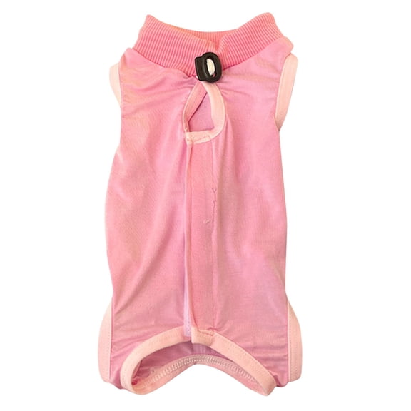 PNCF Small Dog Recovery Suit After Surgery Female Spay, Soft Breathable Pet Onesie E-Collar Alternative, Anti-Licking Abdominal Wound Protector Shirt, Pink S