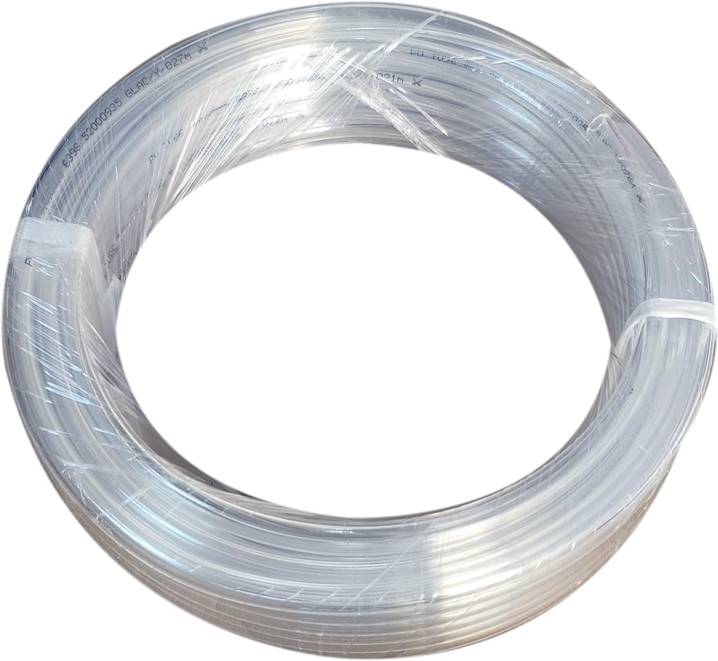 PNEUMATIC Transparent 12mm OD 8mm ID Polyurethane PU Air Hose Pipe Tube 10 Meter 32.8ft for Air Line or Fluid Transfer Transparent