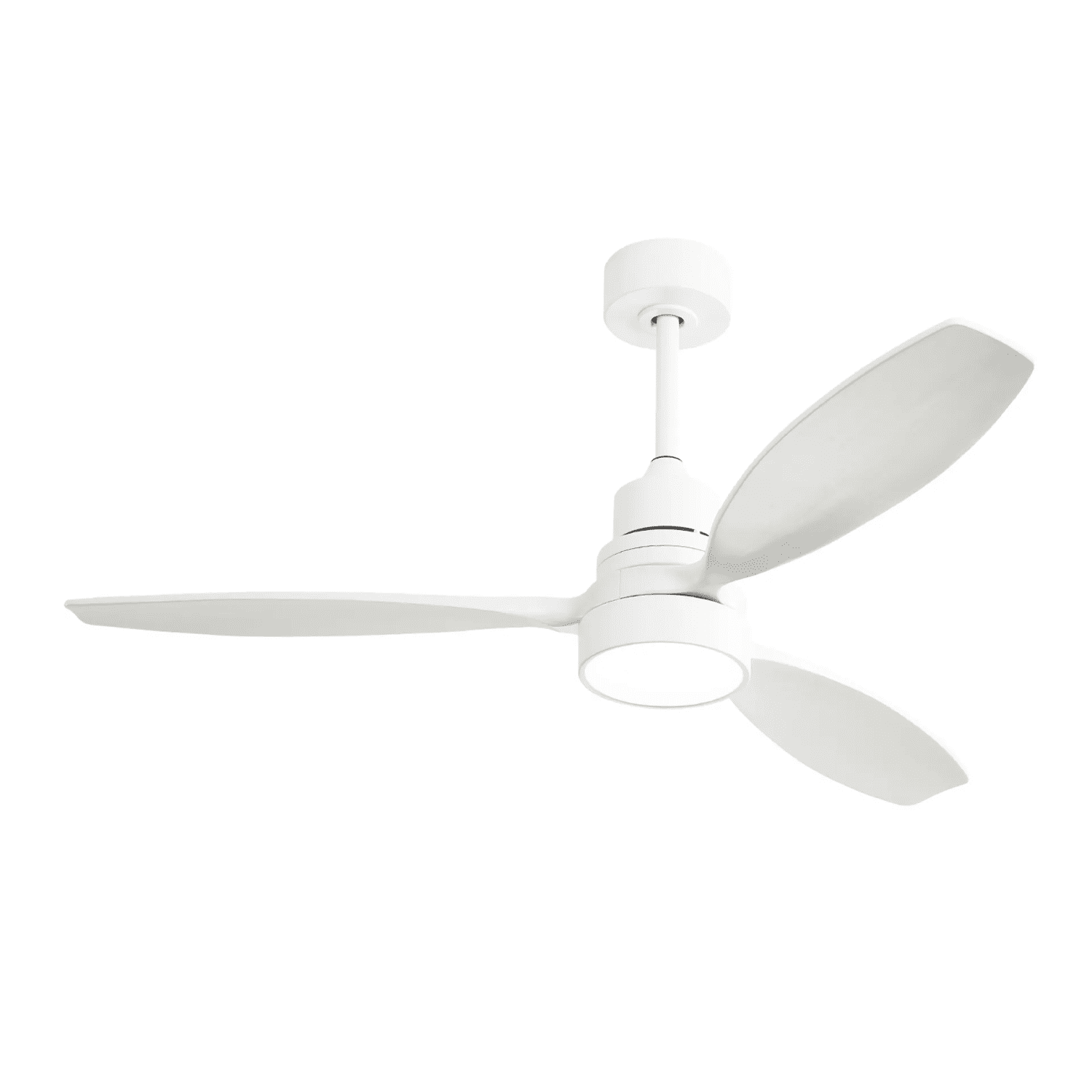 PNGCAN 52 Inch Integrated LED 3 Wood Fan Blade Ceiling Fan with Light ...