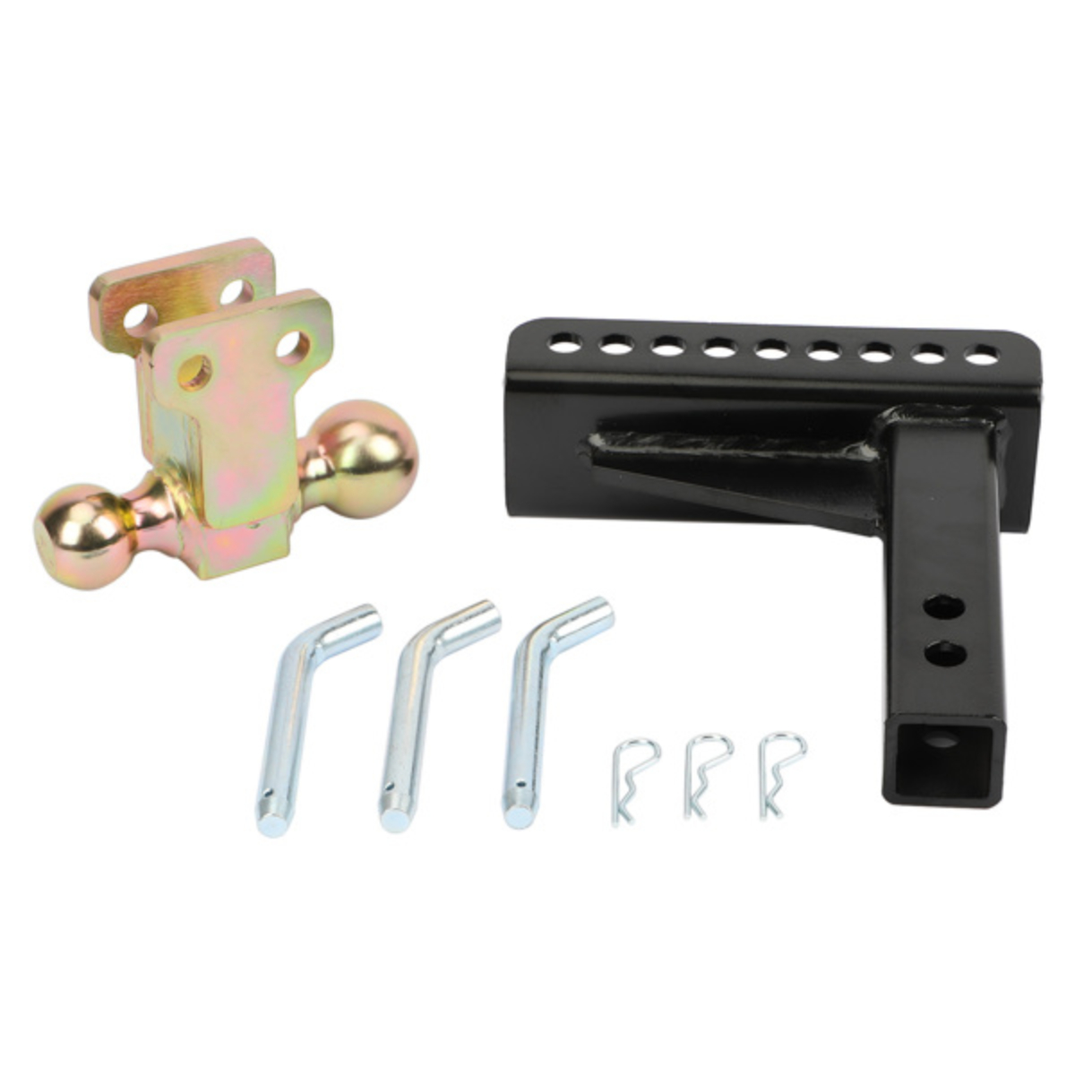 PNGCNG 45900 Adjustable Trailer Hitch Ball Mount 2Inch Receiver 6Inch Drop 2 and 25/16Inch