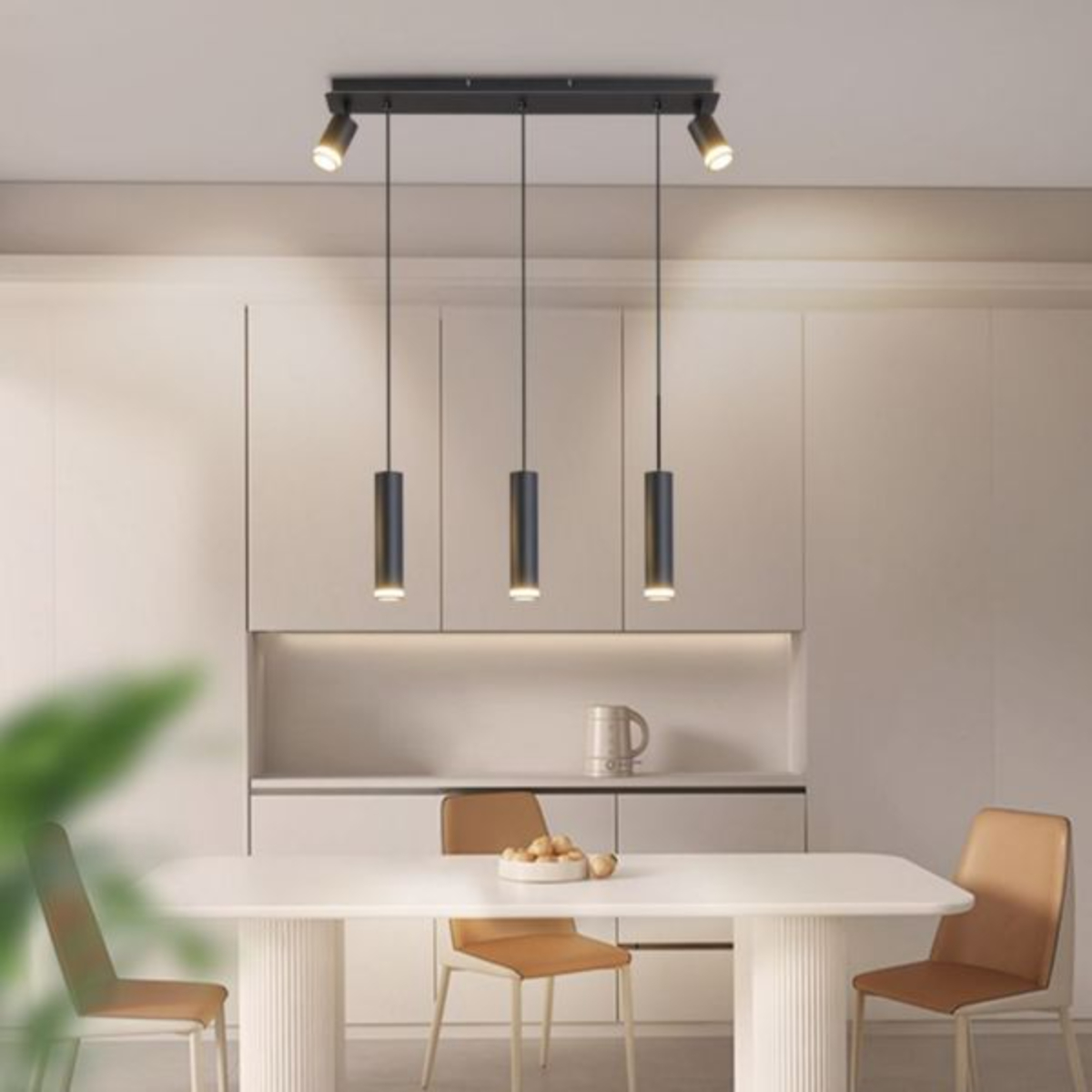 PNGCNG Angelina 5 Light Cylinder Kitchen Island Pendant[No Bulb