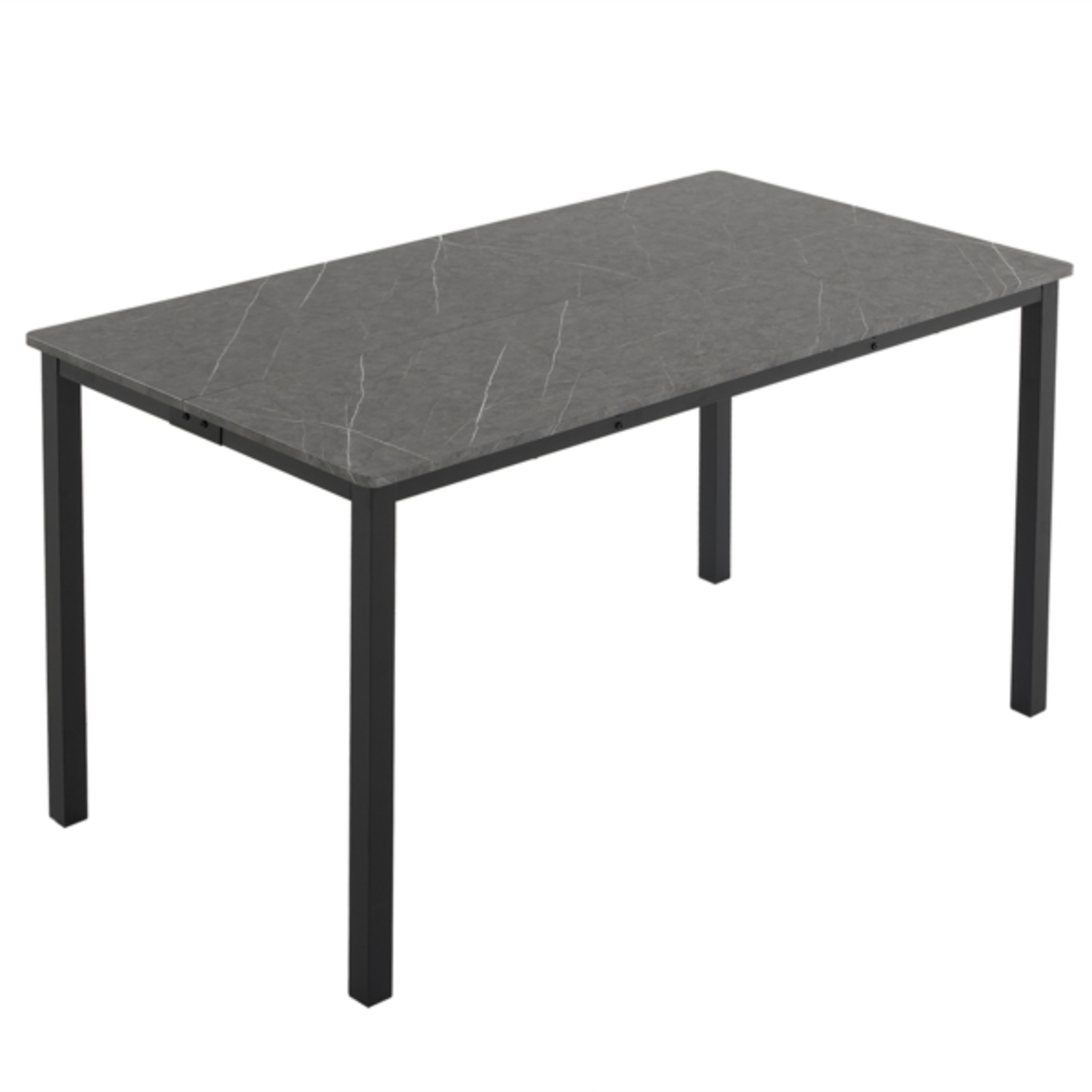 PNGCNG Disassemble rectangular dining table with straight feet MDF grey