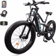 PNGCNG Electric Bike 1000W Motor Fat Tire 26x4 Mountain Bike[Unable to