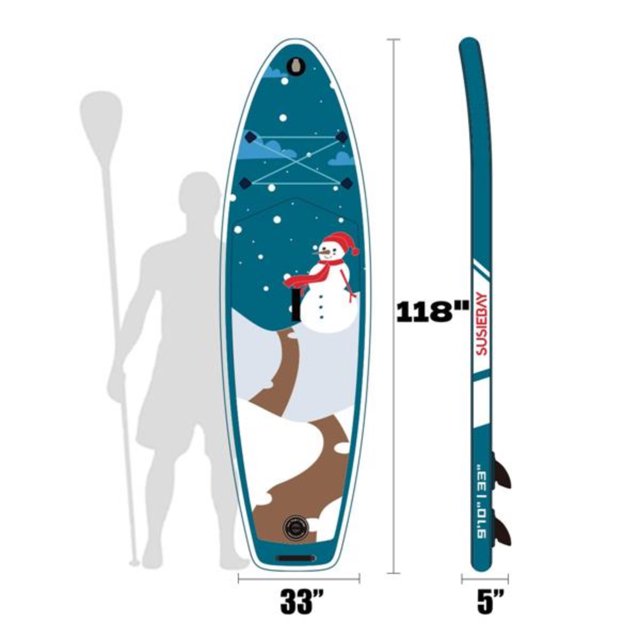 PNGCNG Inflatable Stand Up Paddle Board 9.9‘x33”x5” With Accessories
