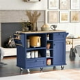 PNGCNG Kitchen Island Cart with Storage and Two Locking Wheels