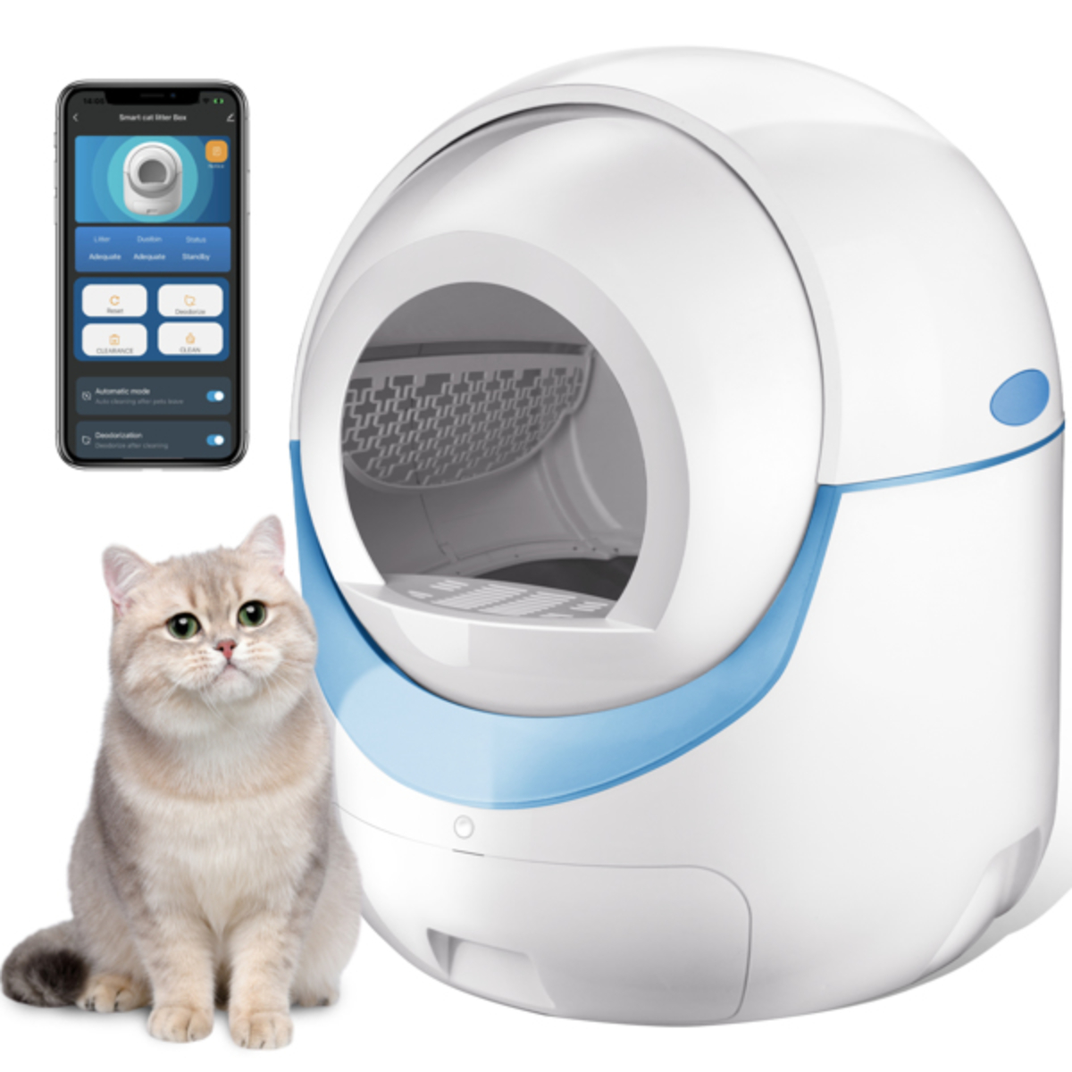 PNGCNG SelfCleaning Cat Litter Box Automatic Cat Litter Box for