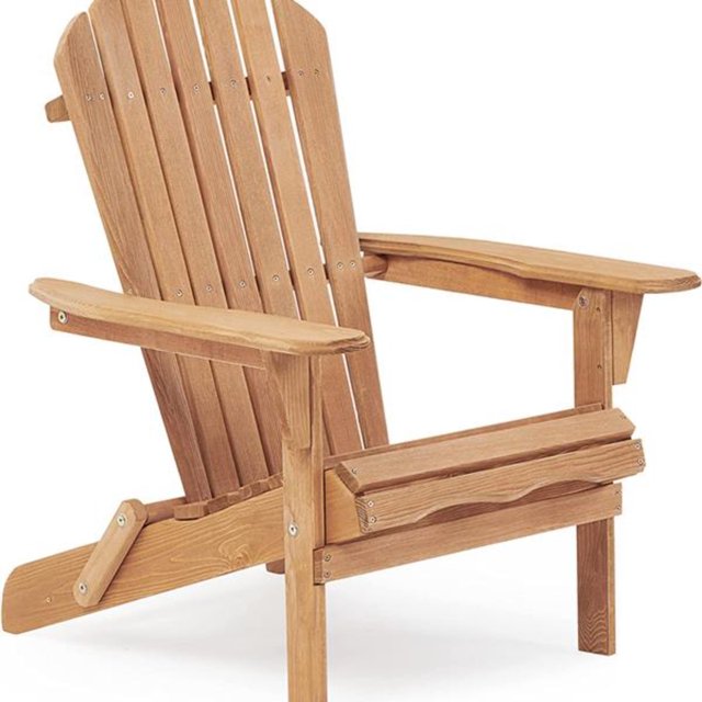 PNGCNG Wooden Outdoor Folding Adirondack Chair Set of 2 Wood Lounge