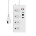 PNGXQON Wifi ZigBee Smart Plug Power Strip Brazil Extension Cord Timer
