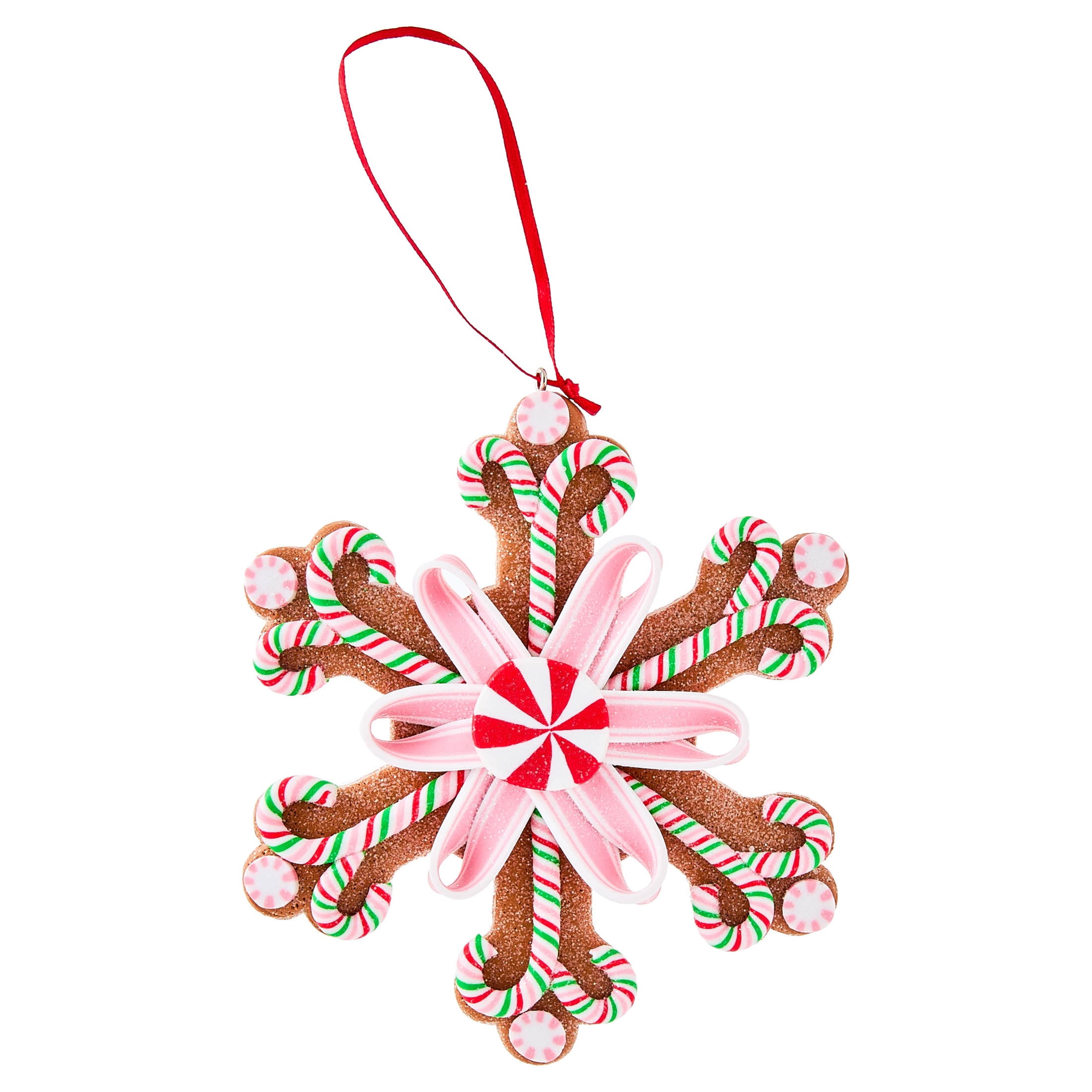 Multicolor Clay Dough Candy Snowflake Christmas Ornament, 5.3", by Holiday Time