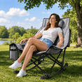 thumbnail image 1 of PNKKODW XL Heated Rocking Camping Chair for Adults,Comfort Outdoor Rocker,3 Heat Levels,Cup Holder,600D Oxford,Heavy Duty 330 lbs,Folding Chair with Back Support,Gray, 1 of 13