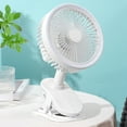 PNNJI 2024 New 2400mAh Rechargeable Clip on Fan With, 3 Speeds