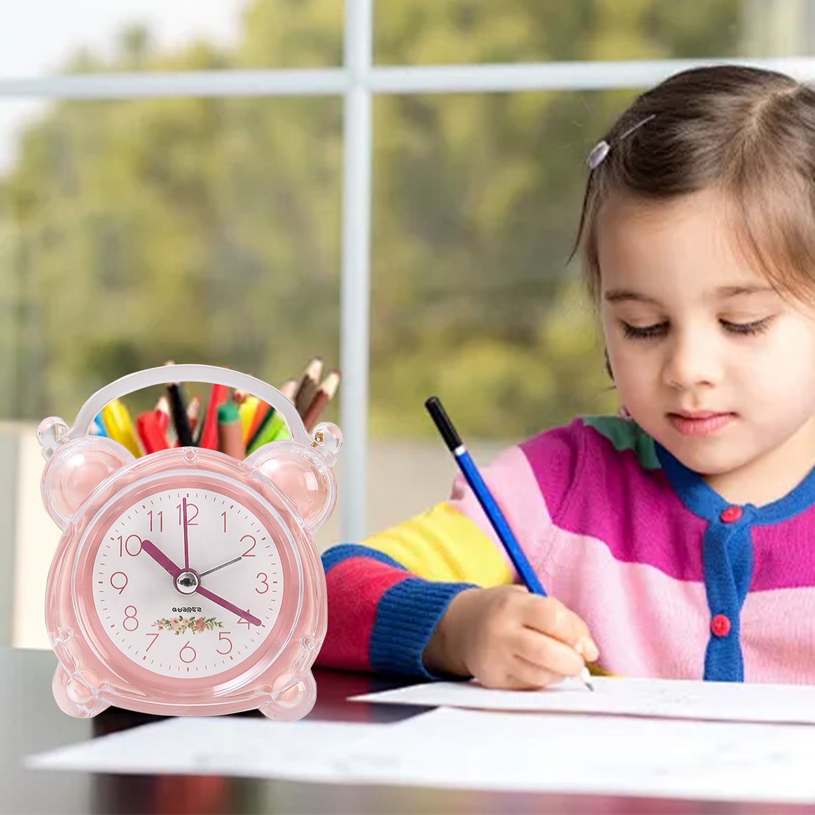 PNNJI Modern Tween Primary School Student Alarm Clock Children's Clock