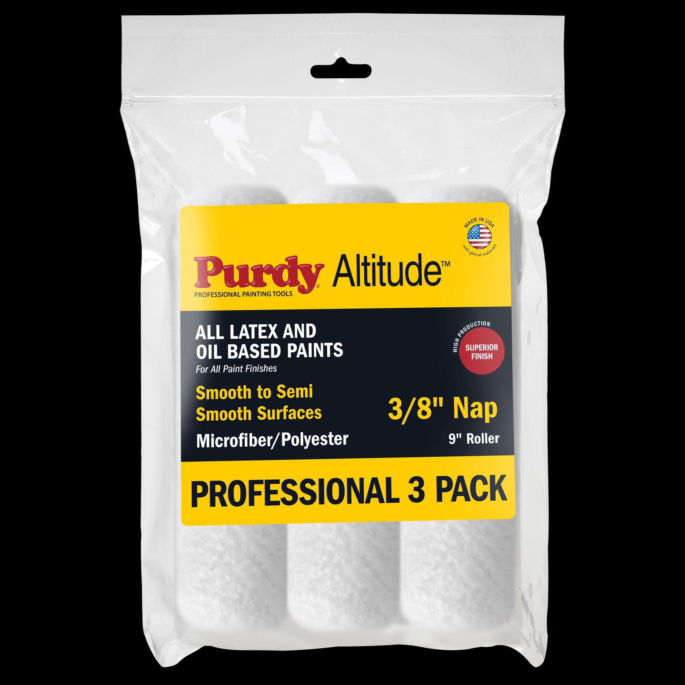 Purdy Skin 5個セット Purdy Altitude, 9 in. x 3/8 in., 3 count - Walmart.com