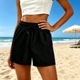 thumbnail image 1 of PNTUTB Athletic Shorts for Women Solid-Color Casual Shorts Loose Comfortable Elastic Waistband Drawstring Shorts Lightweight Breathable Quick-Dry Shorts, 1 of 6