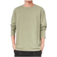 thumbnail image 1 of PNTUTB Autumn/Winter Men's Fashion Solid Color Crew Neck Long Sleeve Casual Versatile Top, 1 of 6